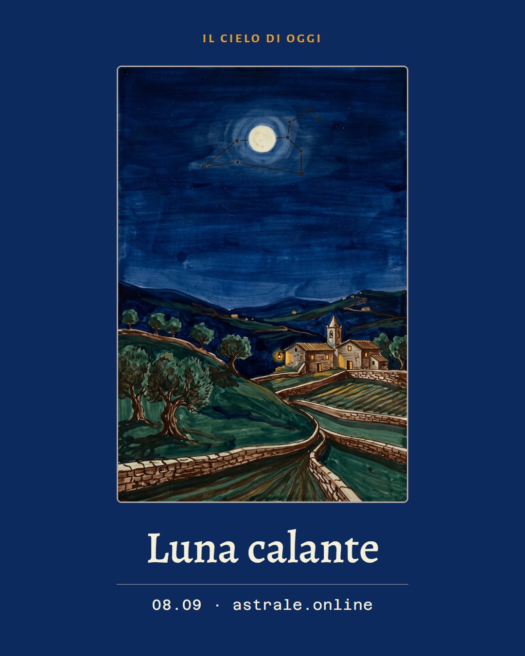 Luna calante, 8 settembre 2026