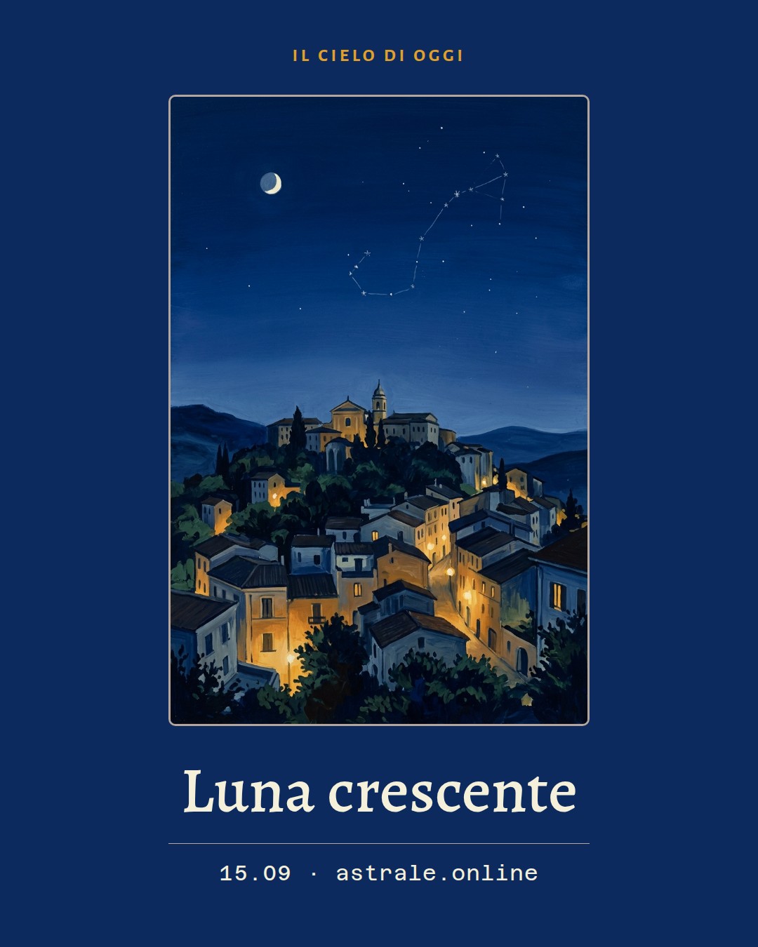 Luna crescente, 15 settembre 2026